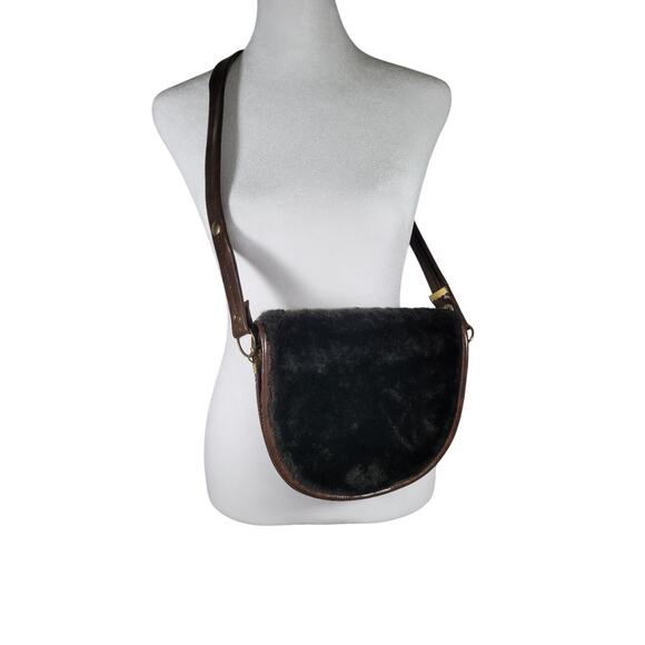 Unbranded Handbags - Vintage 1960's Brown‎ Faux Fur Handbag Purse